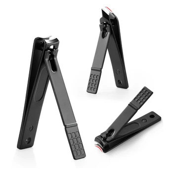 

1pc Fashion Black Stainless Steel Nail Clipper Cutter Professional Manicure Trimmer High Quality Toe Nail Clippers Knife Tools