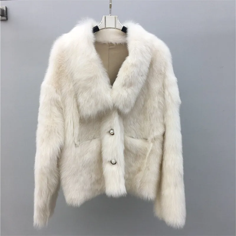 

2020 Winter Women's Genuine Sheep Fur Coat Real Fur Coat Female Elegant Natural Double Faced Fur Short Jacket Sheepskin Lined