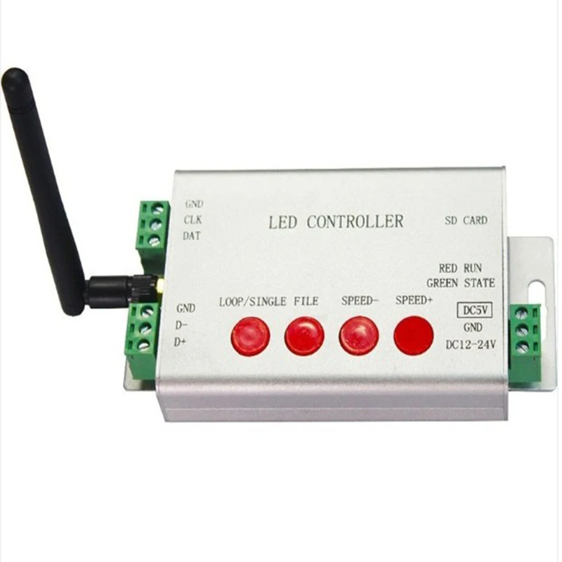 DC5V 24V светодиодный цифровой wifi DMX512 Контроллер 2048 пикселей rgb контроллер wi-fiпрограммируемый контроллер с помощью приложения
