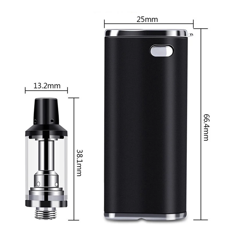 HOT Selling 10W Box Mod 1.5ml Atomizer MiniElectronic Cigarette 650mAh Vape Pen Hookah 1.2ml Tank Battery E-Cigarette SUB TWO