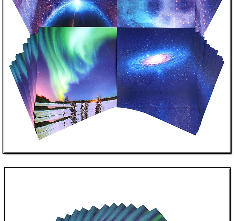 15x15 см бумага для рукоделия Красочные Galaxy printing материал оригами Бумага наклейки Скрапбукинг картон папье скрап-60 штук в наборе