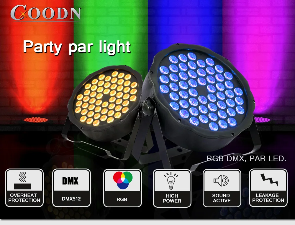 Светодиодный Par Светильник s 54x3 Вт DJ светодиодный RGB Par Светильник s DMX моющийся диско-светильник DJ эффект для Paty KTV сценический светильник ing