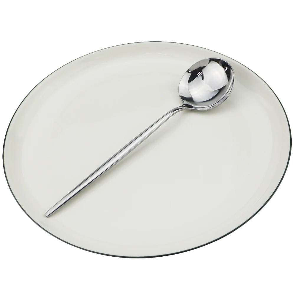 1Pcs Silver Spoon Серебристый цвет, набор столовых приборов 18/10 нержавеющая сталь набор посуды нож Десертная Вилка чайная обеденная ложка набор кухонной посуды набор серебряных изделий - Цвет: 1Pcs Silver Spoon