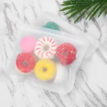

Silicone Storage Bag PEVA Family Durable 12pcs Sturdy Kitchen Reusable Storage Bags Food Preservation Bags Freezing