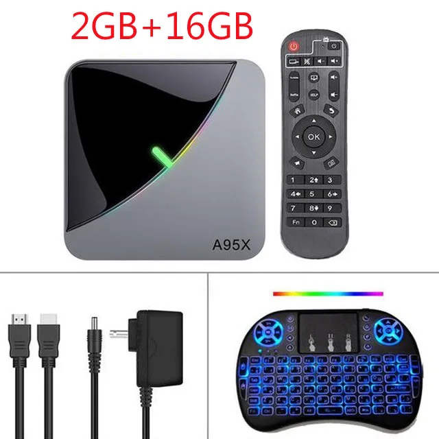 2GB 16GB I8B A95X Air 8K Android 9,0 ТВ приставка Amlogic S905X3 4K Youtube Netflix Dual Wifi Bluetooth Smart tv RGB светильник ТВ приставка ZKMAGIC A95X F3 - Цвет: 2GB 16GB I8B