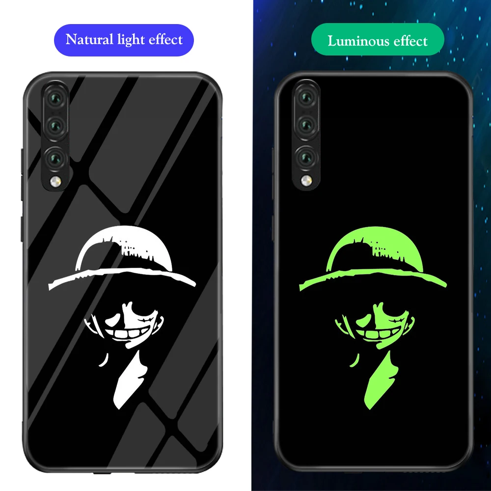 Ciciber One piece для huawei P20 30 10 Lite Pro mate 20 светящиеся чехлы с закаленным стеклом Honor 9 |