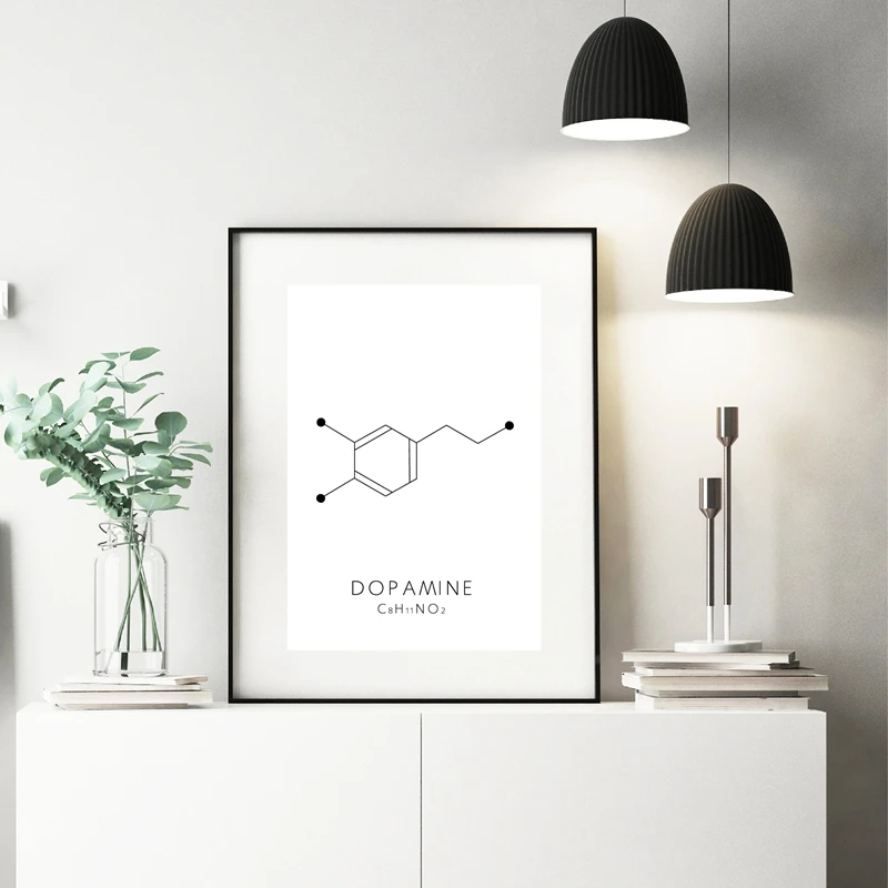 主图_Molecule_Serotonin_Wall_Art_Canvas_Poster_Print_Oxytocin_Dopamine_Painting_Molecular_Structure_Pi (3)