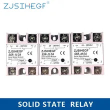 SSR-10DA/25DA/40DA DC управление AC SSR белая оболочка однофазный твердотельный релейный вход 3-32VDC выход 24-480VAC i-50 теплоотвод