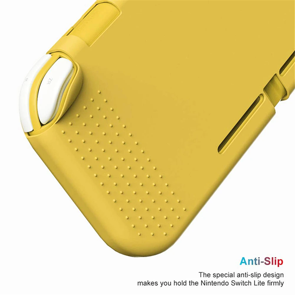 Силиконовый чехол для Switch Lite противоударный защитный щит полное покрытие консоль задняя крышка половина пакет сплошной цвет