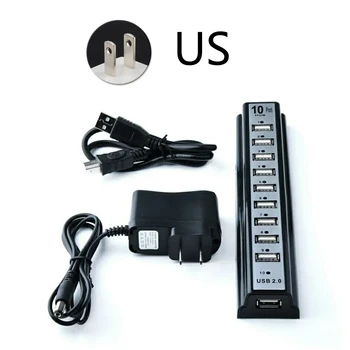 

High Speed Strong Compatibility Powerful Splitter Concentrator 10 Port Easy Use USB Hub Stable Multifunctional Ethernet Charging
