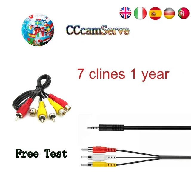 GTMEDIA V7 PLUS DVB-T2/S2 спутниковый ресивер H.265+ лучшие 5 6 7 CCCAM линии 1 год CCCam для Испании Польша Португалия Германия ТВ коробка