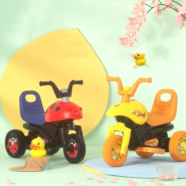 Little Yellow Duck 1-6 Years Old Children's Electric Three-wheeled Motorcycle Baby Toy Can Sit on Human Children's Battery Car 4