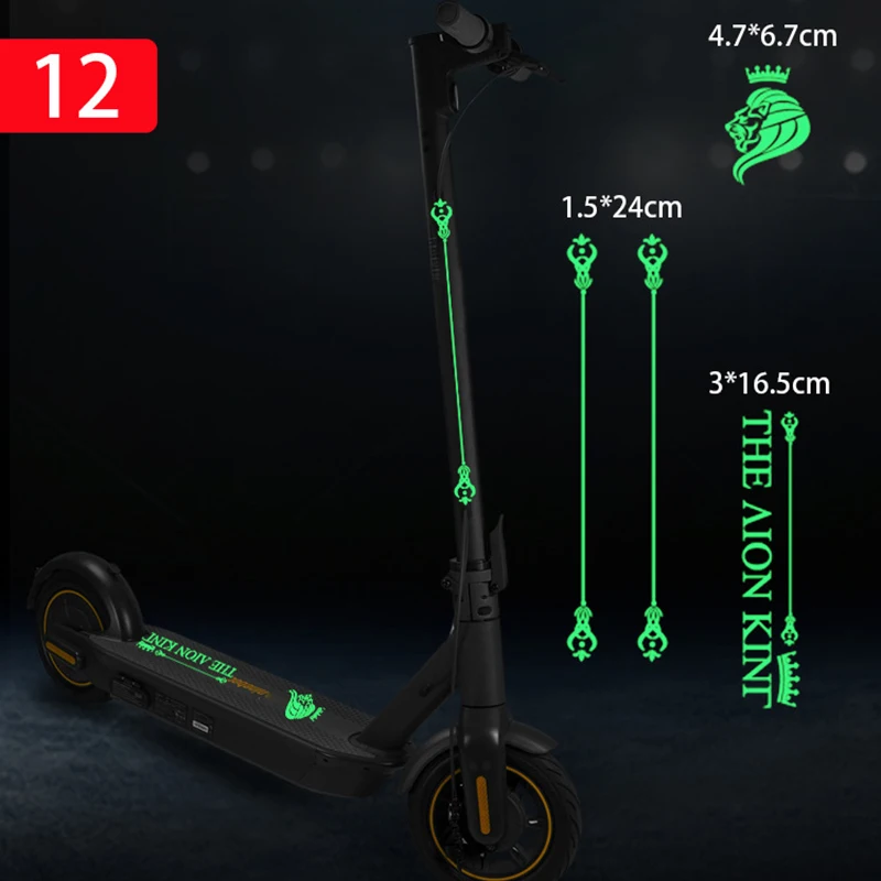 12 Электрический скутер светящиеся водостойкие наклейки для XIAOMI MAJIA M365/PRO ninebot KUGOO - Цвет: 12