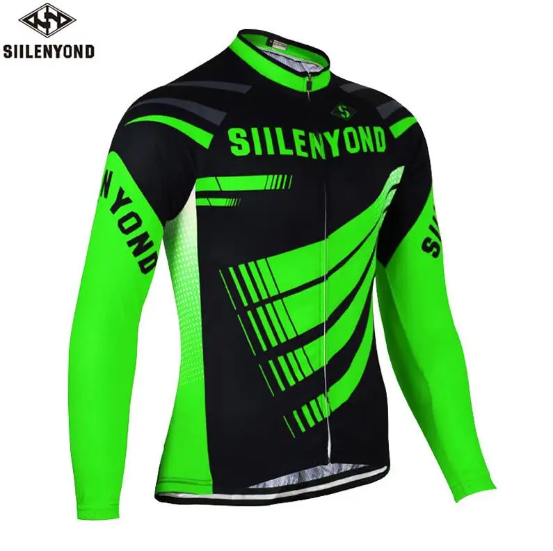 color 8 Siilenyond, длинный рукав, для велосипеда, Cicycle, Джерси, зимняя, дышащая, одежда для велоспорта, для горного велоспорта, Джерси, топ, ropa invierno ciclismo - Цвет: color 8
