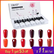 Elite99 12 ピース/ロット UV ジェルネイルポリッシュ 10 ミリリットル半永久マニキュア Gellak ギフトボックスソークオフ DIY ネイルアートジェルワニス(China)