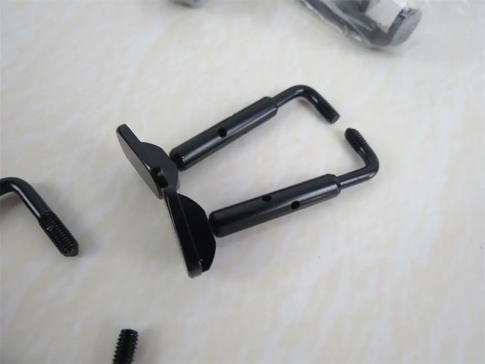 violin parts,10pairs black hook style fission chin rest clamps 4/4-3/4