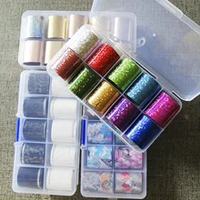 Addfavor 10 шт. голографическая блестящая Фольга для ногтей s звездное небо Звезда кружево Леопард переводная наклейка s переводные наклейки Ваниш Фольга наклейки для ногтей