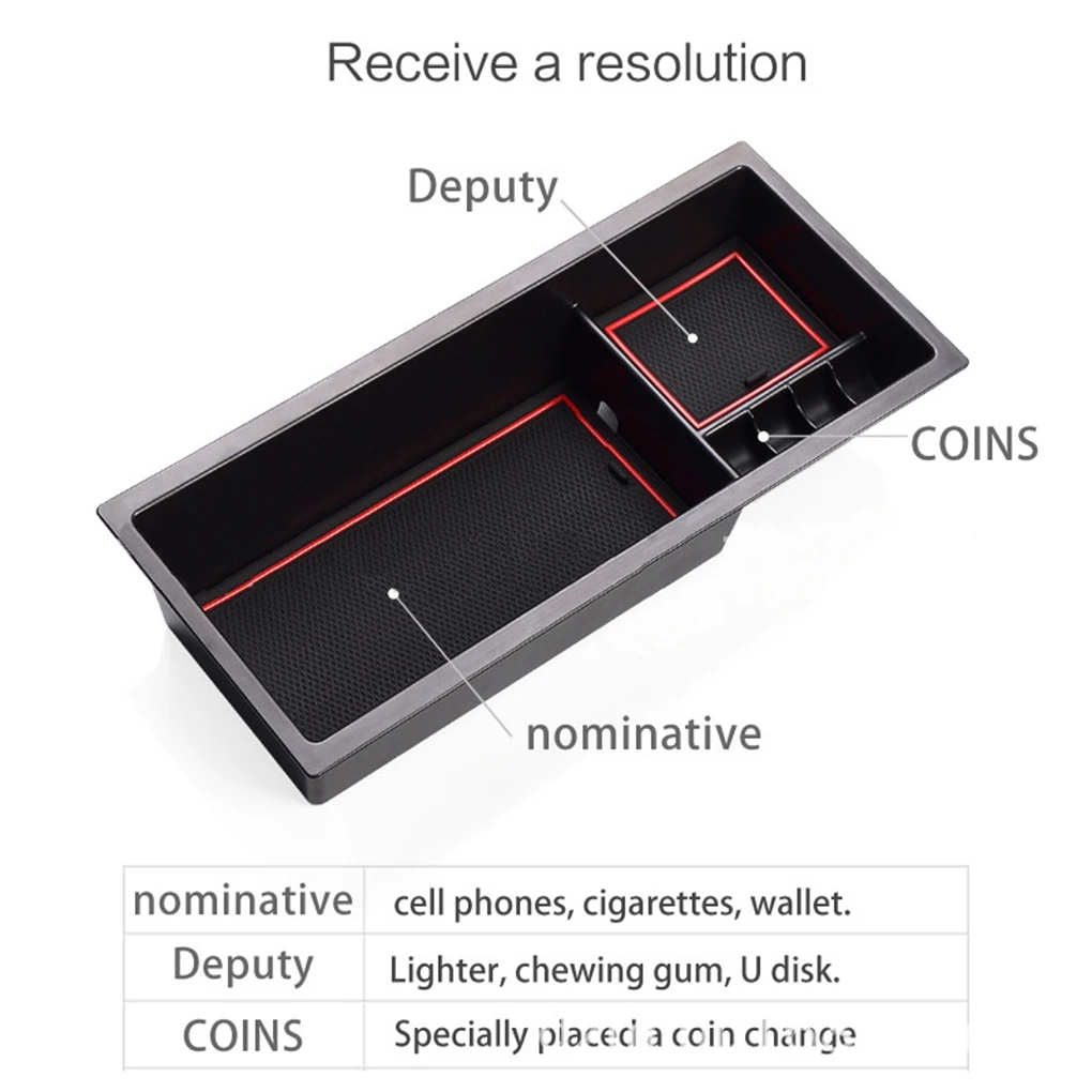 Replacement For Toyota Prius 50- Armrest Sundries Tidying Storage Box Center Console Organizer Insert Tray