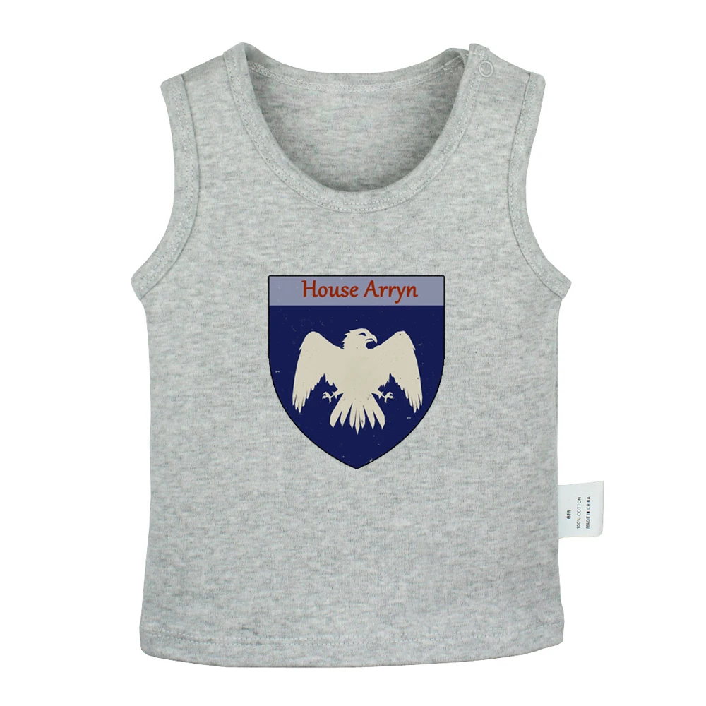 Орел Игра престолов дом Arryn of the Eyrie As High as Honor новорожденных детские майки футболки жилет для малышей одежда без рукавов для младенцев - Цвет: JcBabyYV2156G