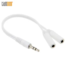 300pcs 18cm 3 5mm Jack Audio Splitter Aux Extension Adapter Cable Male to 2 Female AUX Cord For Phone PC Headphone Speaker