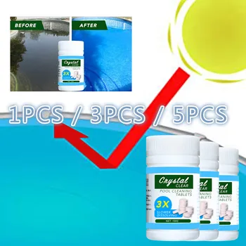 

(100 Tablets) Effective Pool Cleaning Tablet High Quality Powerful Swimming Pool Disinfection Tablets Spa Hot Tubs Cleaning Tool