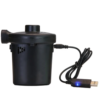 

USB Charging Inflator Durable Electric Deflate Portable Quick Fill Car With Nozzle Practical Home Air Pump Compressor For Boat