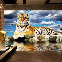 Индивидуальное изготовление, большая настенная живопись тигр Shengwei Тигр вниз обои