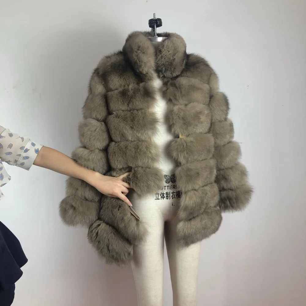 YZ Future новые модные шубы из натурального Лисьего меха одноцветные женские зимние шубы из лисьего меха с меховым воротником пальто из натурального меха толстое теплое роскошное