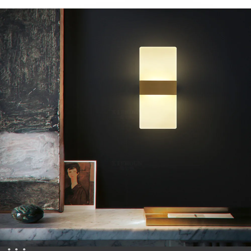 

Modern Wall Lamp Acrylic Mirror Light Wall Light 6W 12W Waterproof Indoor Outdoor Decoration Light Fixtures Bedside Light