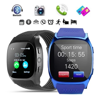

T8 Bluetooth Smart Watch With Camera Support SIM TF Card Call Sports Smartwatch Heart Rate Fitness Tracker