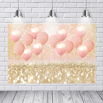 

Valentine's Day Backdrop Photocall Pink Balloon Light Spot Photographic Background for Photo Shoots Photography Photophone