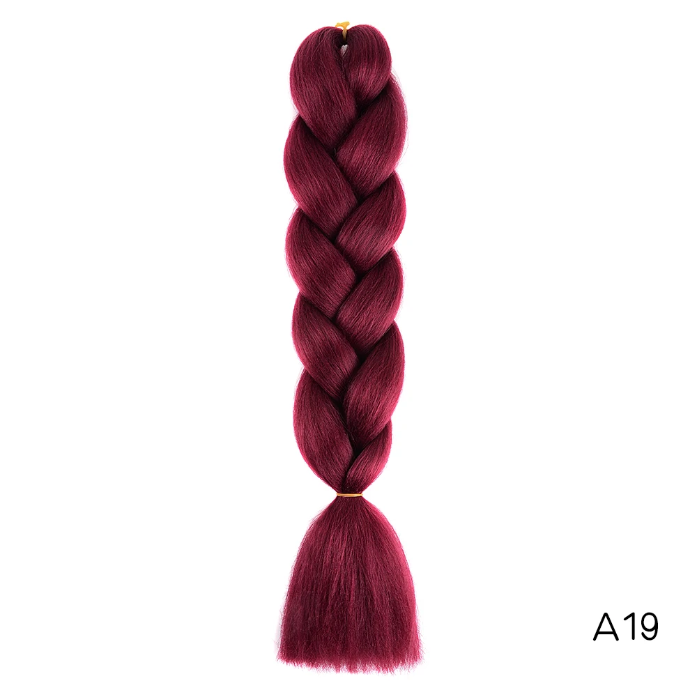 Канекалон косички для волос Омбре косички для волос розовый, фиолетовый, зеленый, серый, желтый, золотой цвета косички для вязания крючком - Цвет: #144