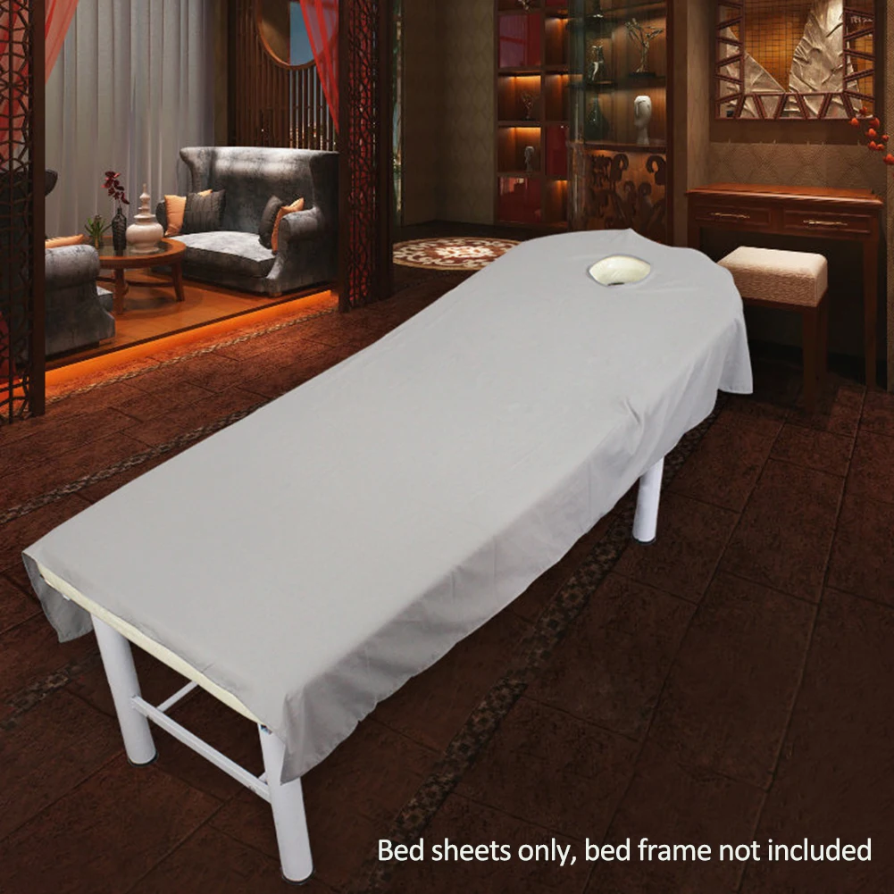 Мягкое покрытие для стола салон микрофибра для машинной стирки удобная домашняя простыня для дивана Массажная спа Обычная полиэфирная постельные принадлежности - Цвет: Gray