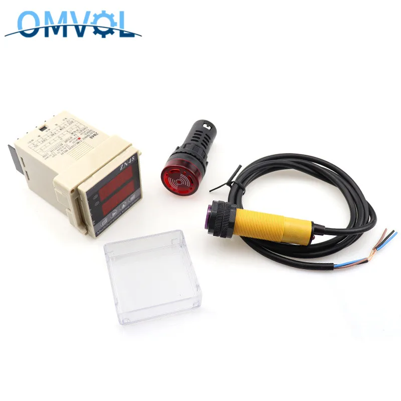 counter + alarm + adjustable photoelectric switch sensor 10 30cm