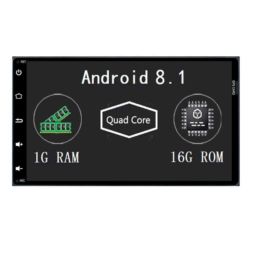 Cheap Android 8.1 Car Radio 2 Din GPS Navi for Toyota Corolla Auris Fortuner Auris innova 2017 2018 RDS WIFI BT 3