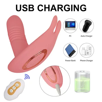 Wireless Remote Control G Spot Rotating Telescopic Clitoris Stimulator Couples Dildo Panties Vibrators Sex Shop for Women Adults 6