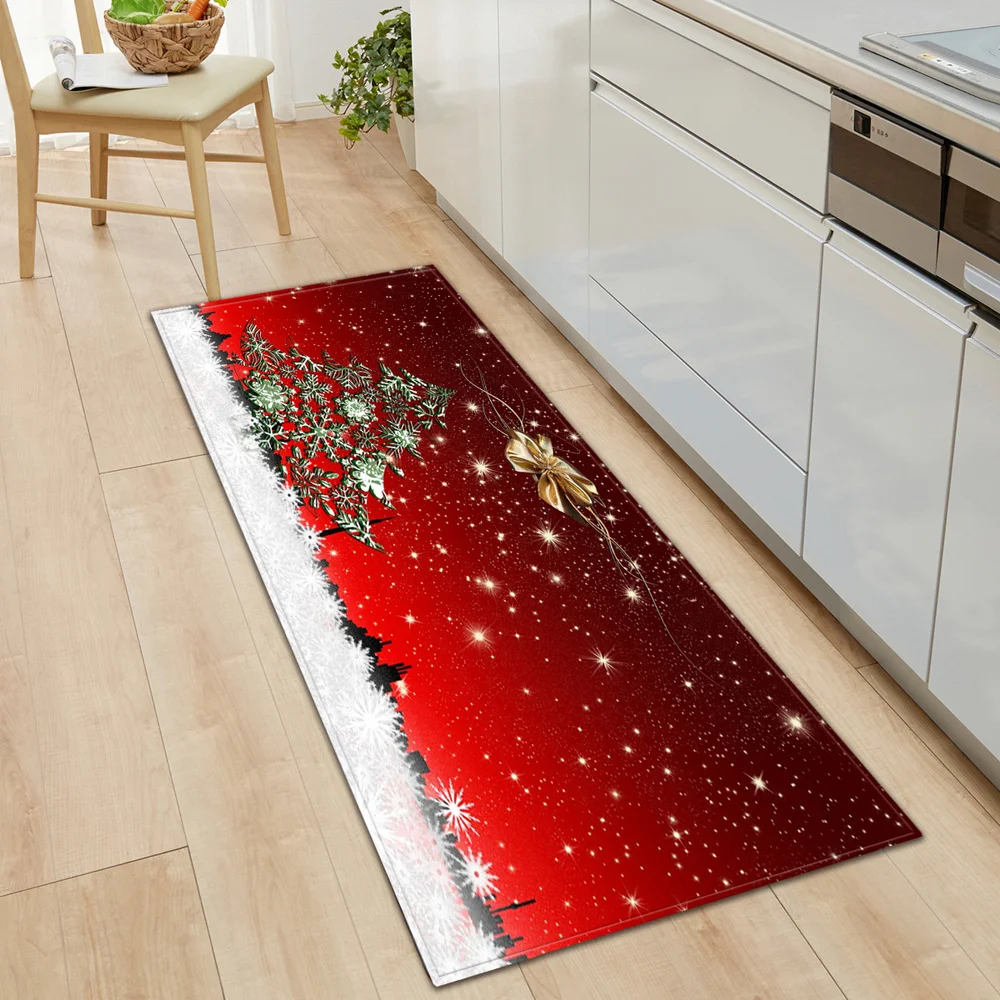 Рождественский кухонный напольный коврик декор для спальни гостиной ковер
