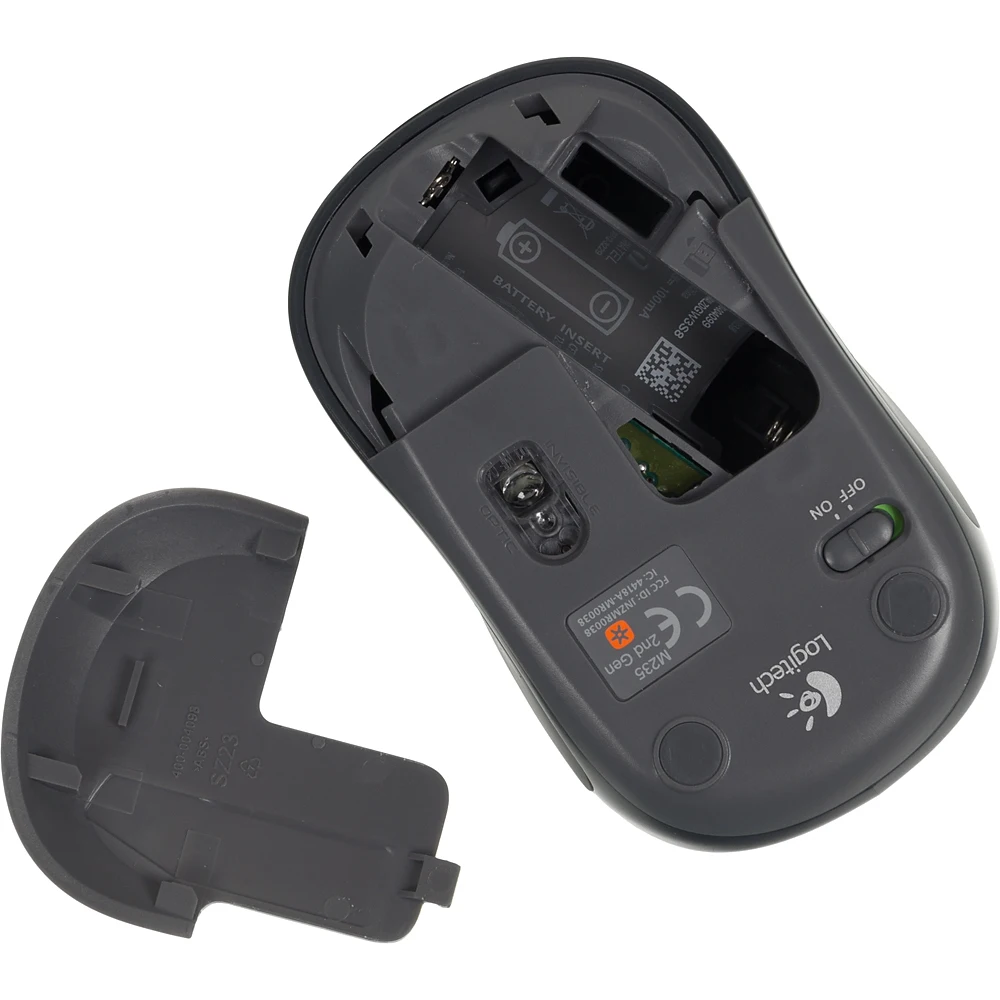 Мышь Logitech M235 серый/черный оптическая(1000dpi) беспроводная USB1.1 для ноутбука(2but