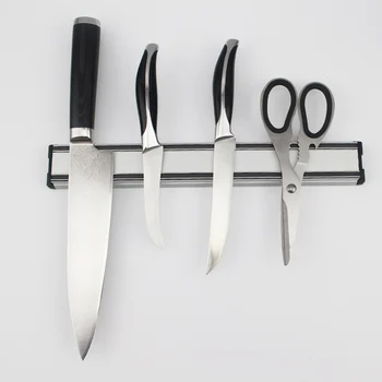 

Knife Magnet Holder Wall Mount Black ABS Plastic For Stainless Steel Metal Knife Magnetic Knife Holder Kitchen Tools Organizer