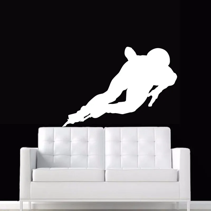 DCTAL Speed Skating Car Sticker Decal Skiing Ice Sports Posters Vinyl Wall Decals Pegatina Decor Mural Sticker