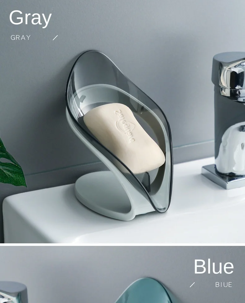 Nordic Style Soap Box Leaf-Shaped Box Water Drain Soap Holder Box Bathroom Shower Plate Tray Bathroom Supplies Bathroom Gadgets