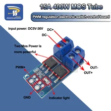 Высокая Мощность 15A 400 Вт MOSFET триггер переключениt приводной модуль ШИМ-регулятор электронный переключатель Управление Панель DC 5 V-36 V
