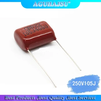 

10PCS 250V105J Pitch 15MM 250V 105 1uf CBB Polypropylene film capacitor