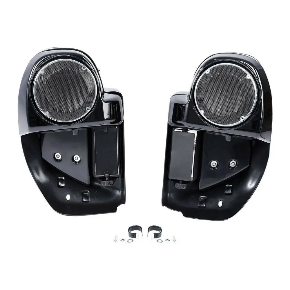 

Motorcycle Gloss Black 6.5" Speaker Box Lower Vented Fairing Leg For Harley Touring Electra Glide FLHX FLTRX 2014-18 15 16 17