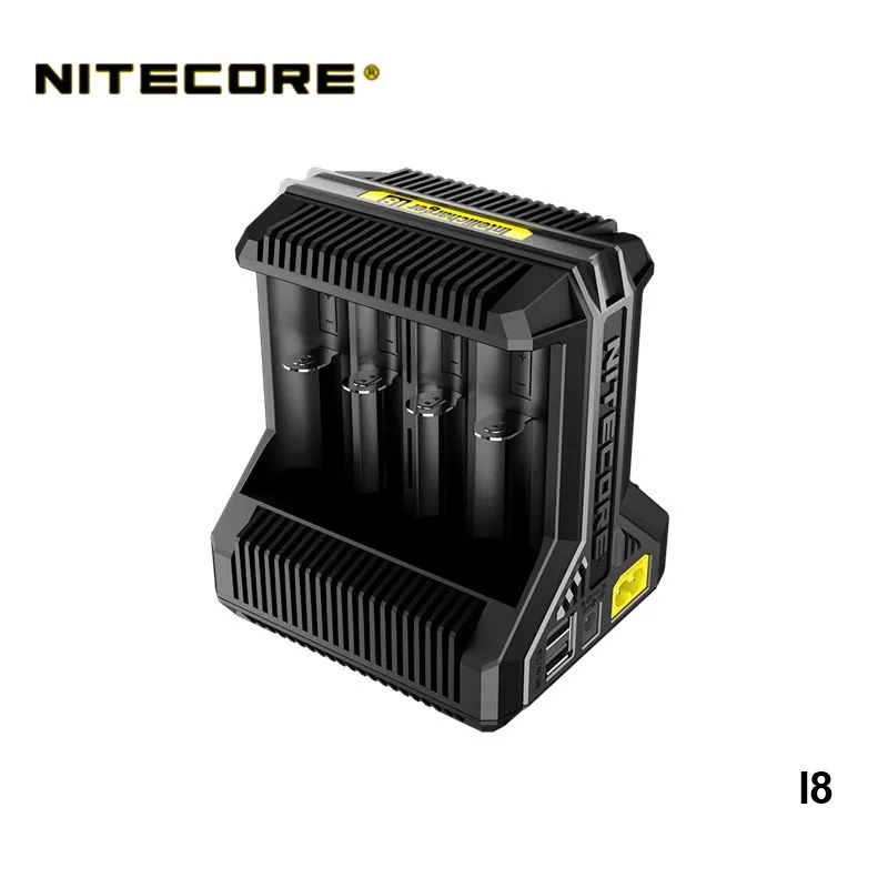 

Nitecore I2 I4 I8 100% Charging Acceleration Multi Slot Charger Active Current Distribution 3.7V 4.35V IMR Batteries Chargers