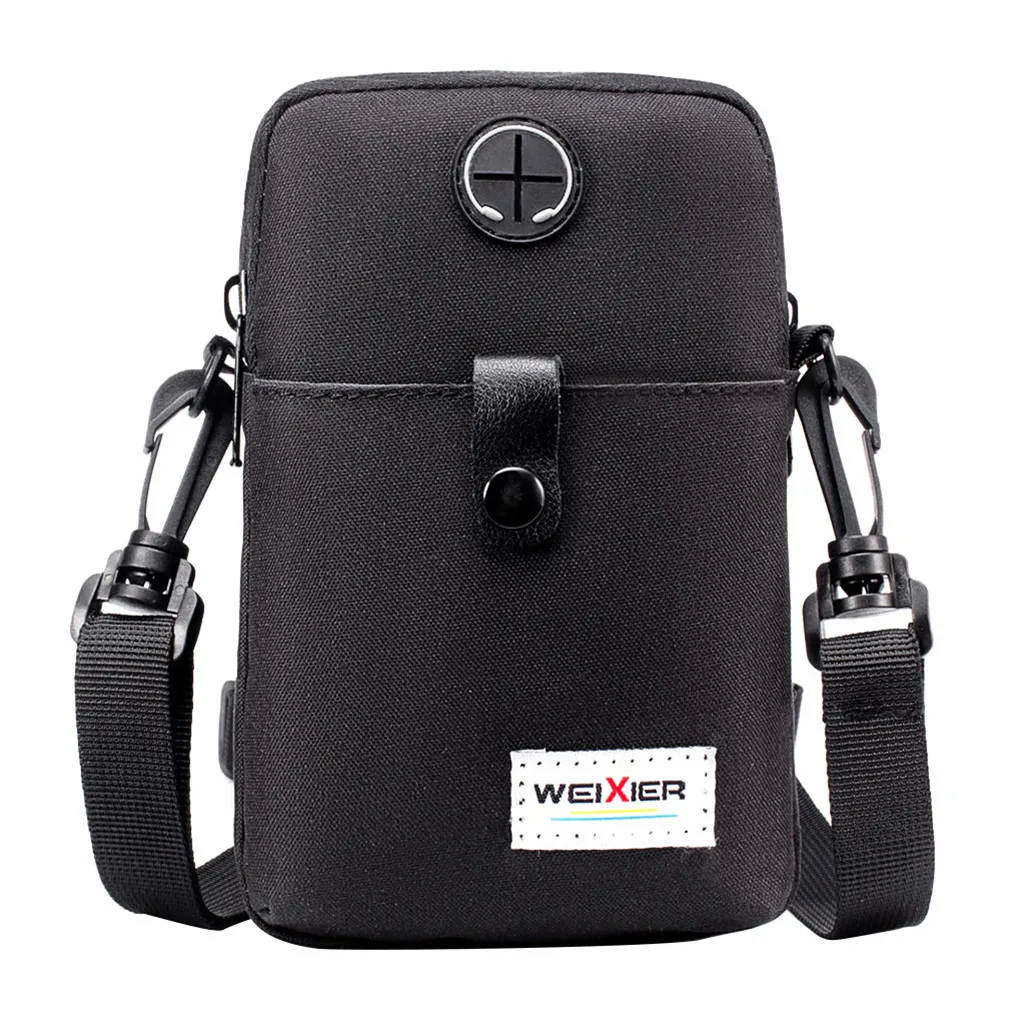 Мужские холщовые сумки-мессенджеры, одноцветная сумка для мобильного телефона, спортивная сумка для улицы, диагональная мини сумка на плечо, многофункциональная сумка для#107
