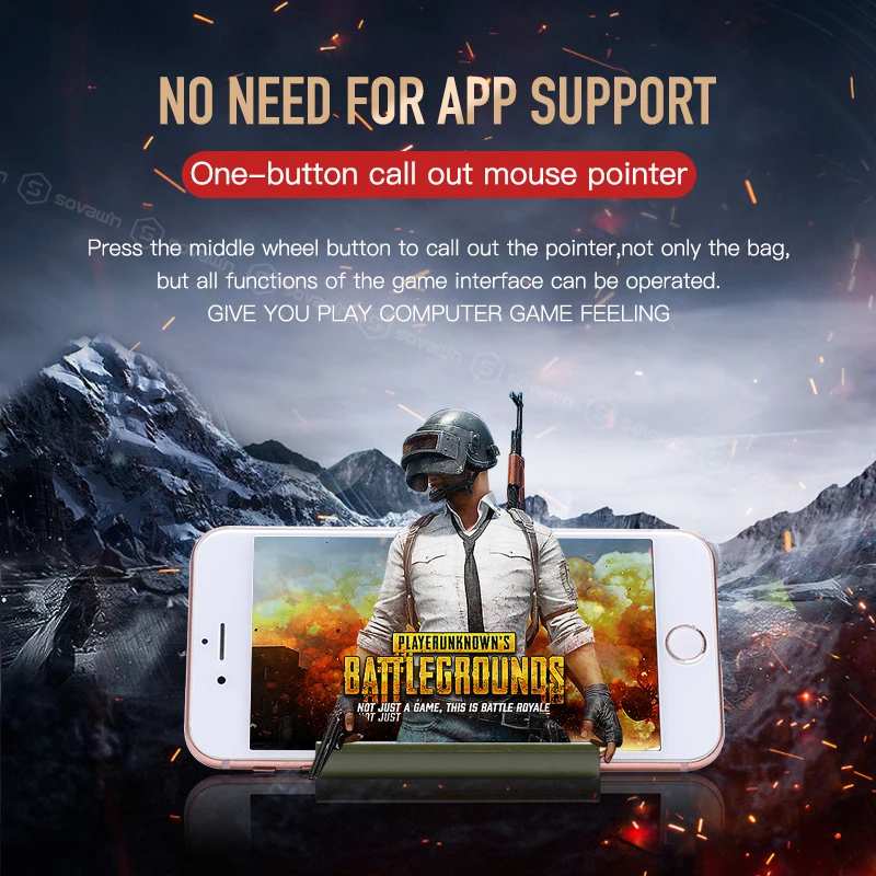 Plug and Play PUBG Mobile Gamepad Controller Gaming Keyboard Mouse Converter For iPhone to PC Adapt