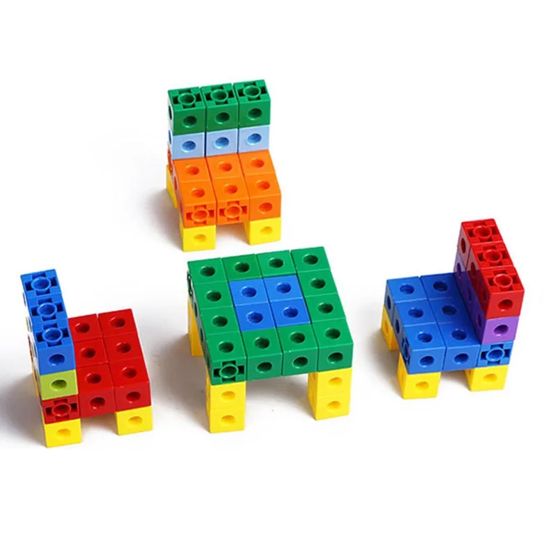 400 шт./лот 2 см связывающие кубики DIY игрушки Красочные строительные блоки подарки для детей обучающие и развивающие игрушки