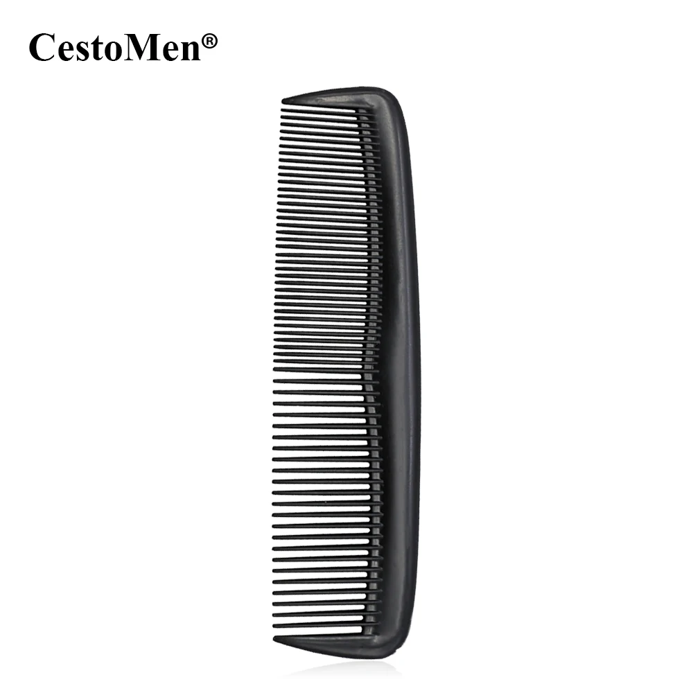 

CestoMen Portable Small Beard Comb Plastic Anti Static Mustache Massage Styling Brush Men's Beard Shaping Template Trimming Comb