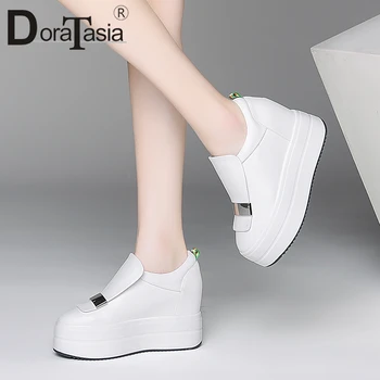 

DORATASIA Brand New Ladies Genuine Leather Pumps 2020 Casual Party Ol Pumps Women Height Increasing Spring Autumn Shoes Woman